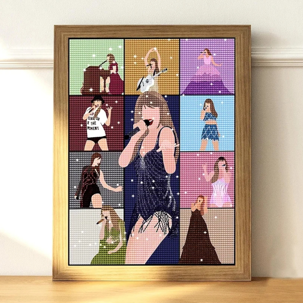 NEW TAYLOR SWIFT Colourful Pop Art Diamond Craft Making Canvas (Without Frame)